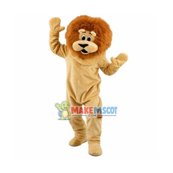 Beige Lion Mascot Costume