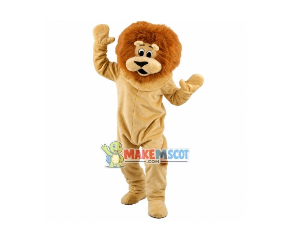 Beige Lion Mascot Costume Beige Lion Mascot Costume