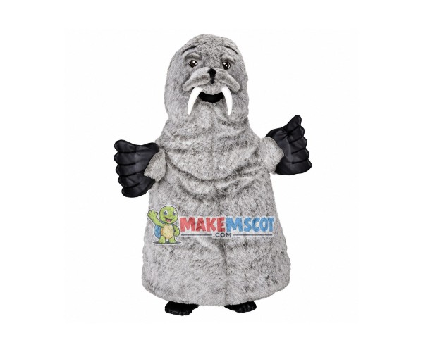 Grey Walrus Mascot Costume Grey Walrus Mascot Costume