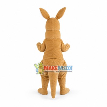 Beige Kangaroo Mascot Costume Beige Kangaroo Mascot Costume