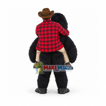 Carry Me Ride On Black Gorilla Long Fur Costume Animal Funny Pants Novelty Carry Me Ride On Black Gorilla Long Fur Costume Animal Funny Pants Novelty