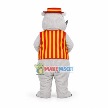 Lovely Grey Rhino Mascot Costume Fancy Dress Outfit Lovely Grey Rhino Mascot Costume Fancy Dress Outfit