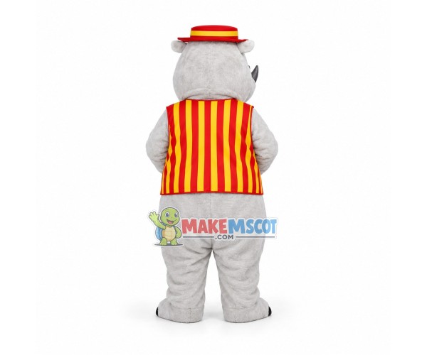 Lovely Grey Rhino Mascot Costume Fancy Dress Outfit Lovely Grey Rhino Mascot Costume Fancy Dress Outfit