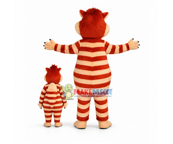 Mischievous Brown Cheshire Cat Mascot Costume	