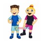 Laughing Active Footballers Mascot Costume