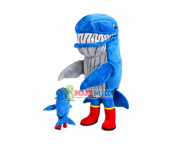 Deluxe Blue Whale Lightweight Mascot Costume Deluxe Blue Whale Lightweight Mascot Costume