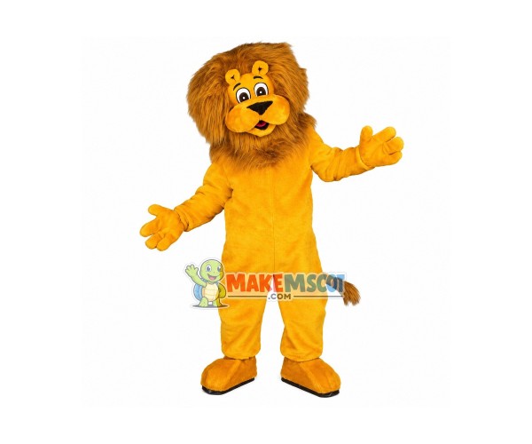 Lovely Yellow Lion Mascot Costume