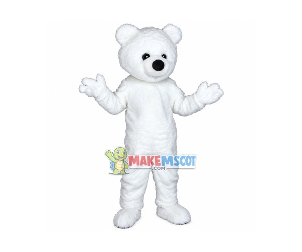 Adorable White Bear Mascot Costume Adorable White Bear Mascot Costume