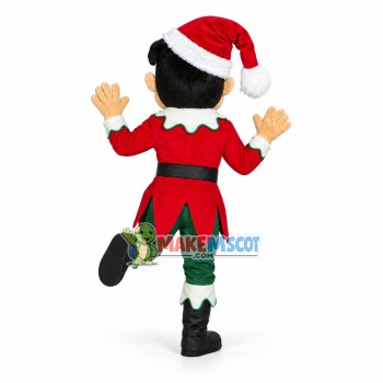 Optimistic Christmas Elf Mascot Costume Optimistic Christmas Elf Mascot Costume