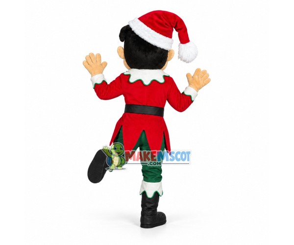 Optimistic Christmas Elf Mascot Costume Optimistic Christmas Elf Mascot Costume