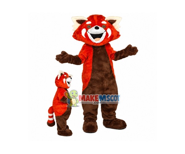 Lovely Red & Brown Raccoon Mascot Costume Lovely Red & Brown Raccoon Mascot Costume