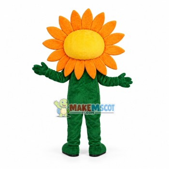 Cartoon Sunflower Man Mascot Costume