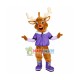Lovely Red-Nosed Reindeer Mascot Costume Fancy Dress Outfit Lovely Red-Nosed Reindeer Mascot Costume Fancy Dress Outfit
