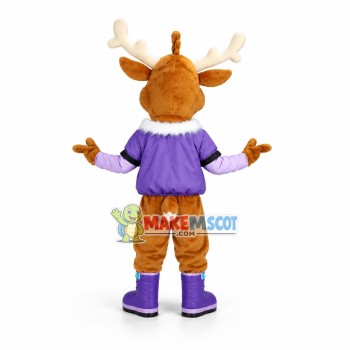 Lovely Red-Nosed Reindeer Mascot Costume Fancy Dress Outfit Lovely Red-Nosed Reindeer Mascot Costume Fancy Dress Outfit