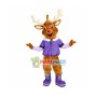 Lovely Red-Nosed Reindeer Mascot Costume Fancy Dress Outfit 