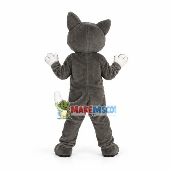 Lovely Gray & White Cat Mascot Costume Lovely Gray & White Cat Mascot Costume
