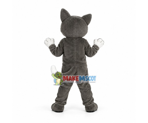 Lovely Gray & White Cat Mascot Costume Lovely Gray & White Cat Mascot Costume