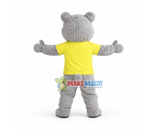 Lovely Grey Teddy Bear Mascot Costume Lovely Grey Teddy Bear Mascot Costume