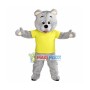 Lovely Grey Teddy Bear Mascot Costume 