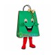Deluxe Cartoon Green Gift Bag With Bow Mascot Costume Deluxe Cartoon Green Gift Bag With Bow Mascot Costume