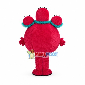 Happy Pink Three-eyed Alien Mascot Costume Happy Pink Three-eyed Alien Mascot Costume