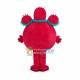 Happy Pink Three-eyed Alien Mascot Costume 
