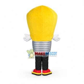 Deluxe Cartoon Yellow Light Bulb Mascot Costume Deluxe Cartoon Yellow Light Bulb Mascot Costume