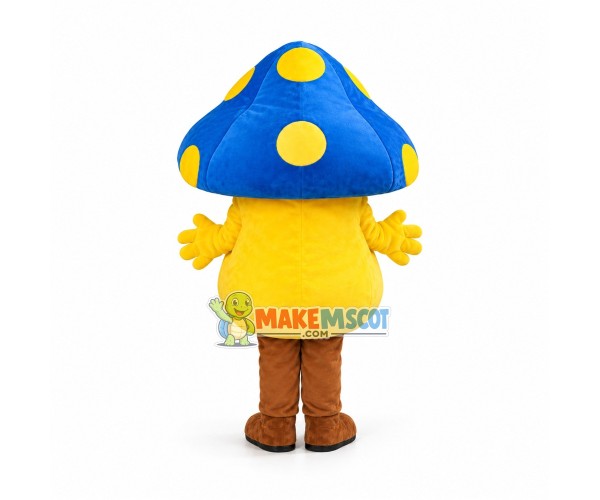 Adult Cartoon Blue Mushroom Mascot Costume Adult Cartoon Blue Mushroom Mascot Costume