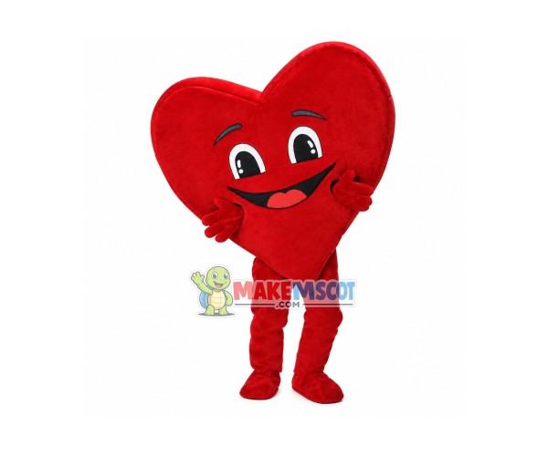 Deluxe Cartoon Red Heart Mascot Adult Costume Deluxe Cartoon Red Heart Mascot Adult Costume