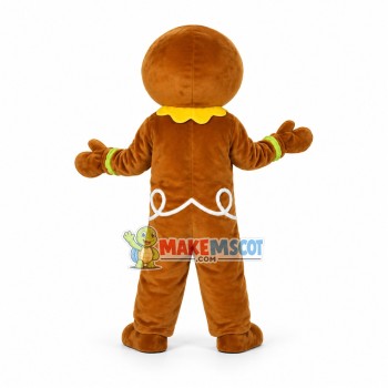 Adult Size Gingerbread Man Mascot Costume Adult Size Gingerbread Man Mascot Costume