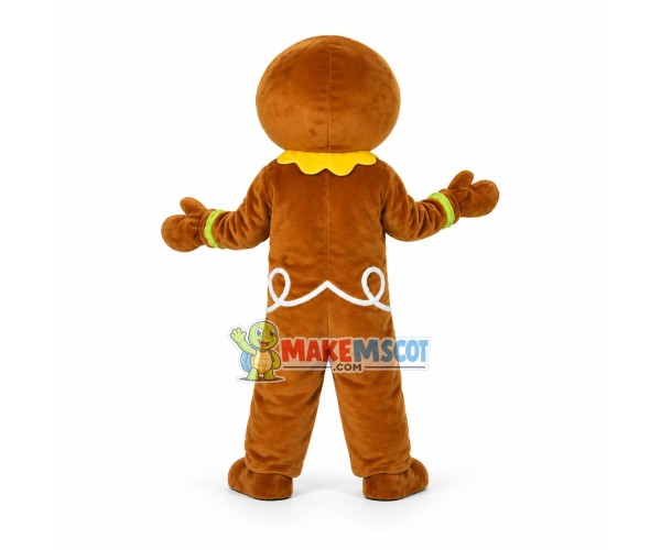 Adult Size Gingerbread Man Mascot Costume Adult Size Gingerbread Man Mascot Costume