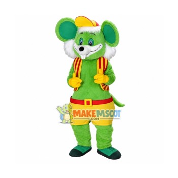 Green Mouse Mascot Costume Fancy Dress Outfit Green Mouse Mascot Costume Fancy Dress Outfit