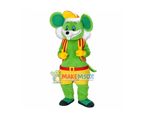 Green Mouse Mascot Costume Fancy Dress Outfit 