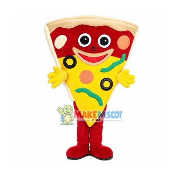 Deluxe Cartoon Pizza Slice Mascot Costume Deluxe Cartoon Pizza Slice Mascot Costume