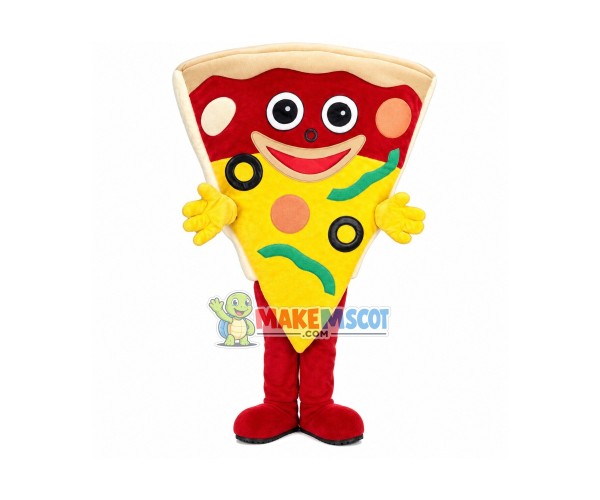 Deluxe Cartoon Pizza Slice Mascot Costume Deluxe Cartoon Pizza Slice Mascot Costume