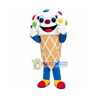 Deluxe Cartoon Ice Cream Cone Cupcake Mascot Costume Deluxe Cartoon Ice Cream Cone Cupcake Mascot Costume