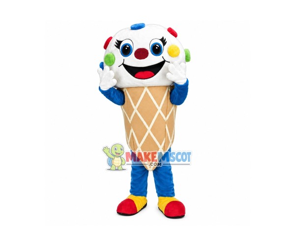 Deluxe Cartoon Ice Cream Cone Cupcake Mascot Costume Deluxe Cartoon Ice Cream Cone Cupcake Mascot Costume
