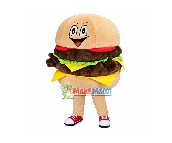Deluxe Cartoon Double Cheeseburger Lightweight Mascot Costume Deluxe Cartoon Double Cheeseburger Lightweight Mascot Costume
