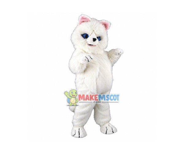 Long Plush Royale Kitten Mascot Costume 