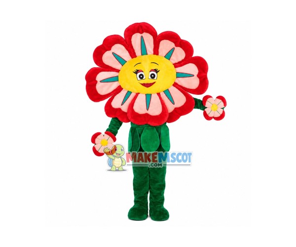 Cartoon Flower Mascot Adult Costume Cartoon Flower Mascot Adult Costume