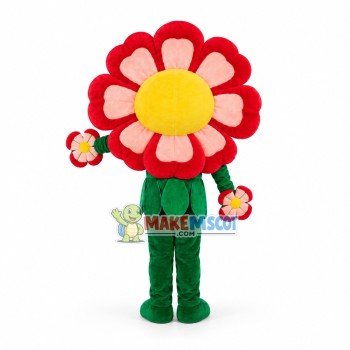 Cartoon Flower Mascot Adult Costume Cartoon Flower Mascot Adult Costume