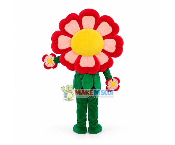 Cartoon Flower Mascot Adult Costume Cartoon Flower Mascot Adult Costume