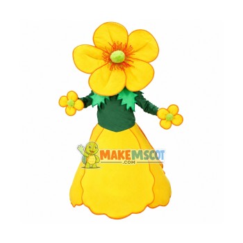 Yellow Flower Mascot Adult Costume	