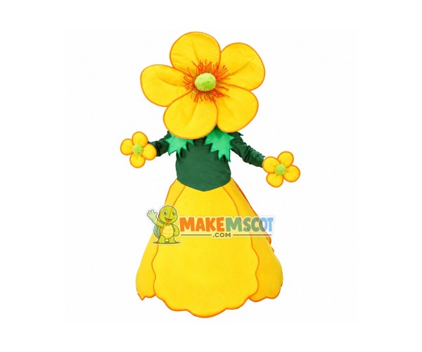Yellow Flower Mascot Adult Costume Yellow Flower Mascot Adult Costume