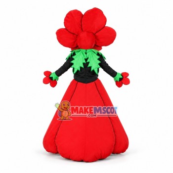 Red Flower Mascot Adult Costume Red Flower Mascot Adult Costume