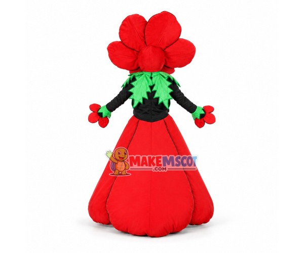Red Flower Mascot Adult Costume	