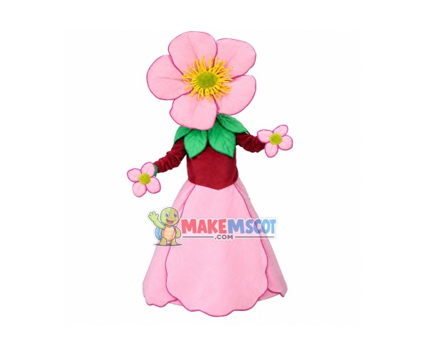Pink Flower Mascot Adult Costume Pink Flower Mascot Adult Costume