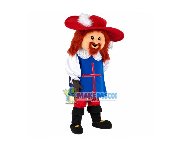 Athos Musketeer Mascot Costume Athos Musketeer Mascot Costume
