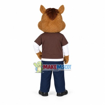 Lovely Brown Wild Boar Mascot Adult Costume Lovely Brown Wild Boar Mascot Adult Costume