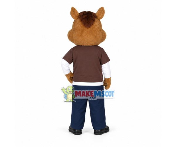Lovely Brown Wild Boar Mascot Adult Costume Lovely Brown Wild Boar Mascot Adult Costume